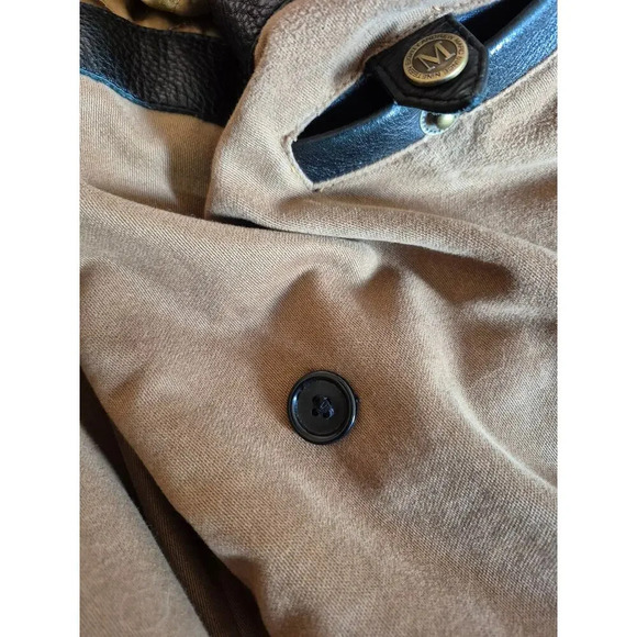 Andrew Marc New York mens black leather insulated coat size XL heavy well made - Picture 6 of 7